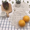 Phantomon 10 Inch Handmade Crochet Round Cotton Lace Table Placemats