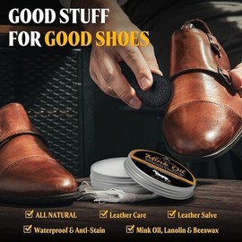 MEKER Mink Oil for Leather Boots Leather Conditioner and Cleaner 3.52Oz-All-Nat