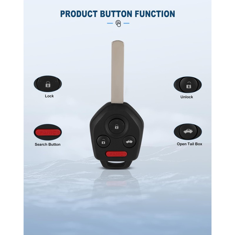 ECCPP X 1 Uncut Keyless Entry Remote Key Fob Replacement