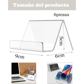6 Porta Tarjetas de Presentacion, Porta Tarjetas Portatarjetas, Organizador Profesional para Reuniones de Negocios, Estuche Elegante con Capacidad para Multiples Tarjetas, Diseño Compacto y Practico