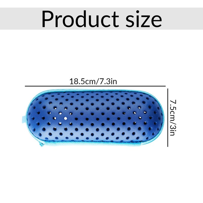 Bojueshaw Swimming Goggles Case,Breathable Zip Storage Pouch with Drainage Holes,Protective