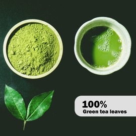 Matcha Green Tea Powder-4oz(113g) Tin, 100% Natural & Pure, Ceremonial Grade, No Additives or Fillers, NO GMO