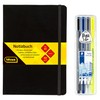 Idena 90333 Notebook DIN A5 with 192 Lined Pages, Includes