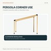 4x4 Pergola Bracket Kit, Carbon Steel 3-Way Slanted Connectors for