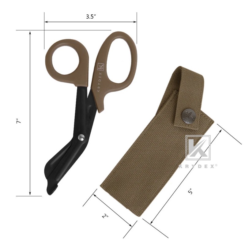 KRYDEX Medic Hand Pouch & Shears Tactical Shear Scissors Sheath