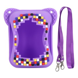 Silicone Cover Case for Bitzee Interactive Toy Digital Pet with Lanyard Scratch Resistant Electronic Pets Travel Storage Bag Purple