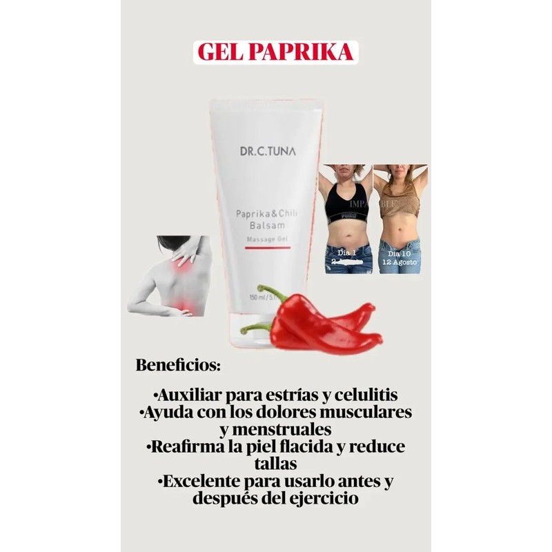 Kit Farmasi Gel De Masaje Páprika Té Matcha Nutriplus
