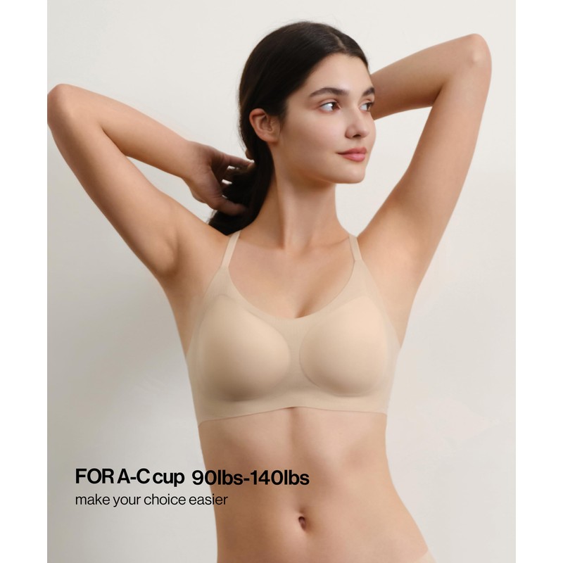 Ubras Women's Adjustable String Bralette, Wireless Seamless Vest Bras Adjustable