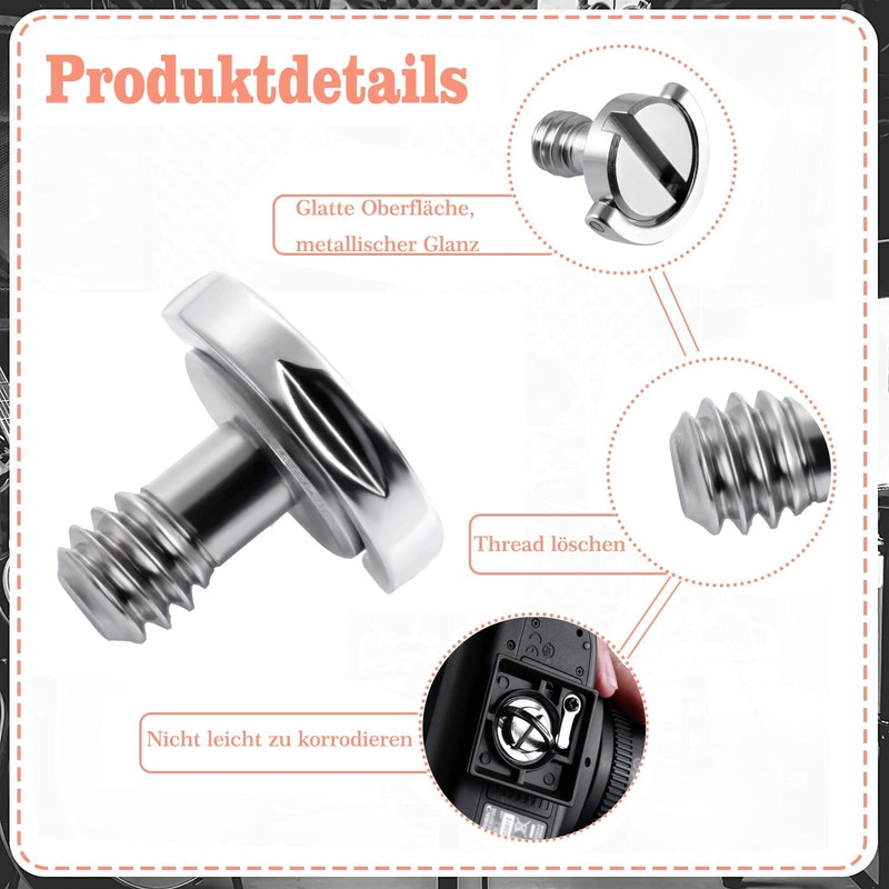 1/4 Inch Screws Camera Screw Camera Mounting Screw 5 Pieces