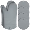 6 Pack Oven Mitts and Pot Holders Sets,Silicone Oven Mitts