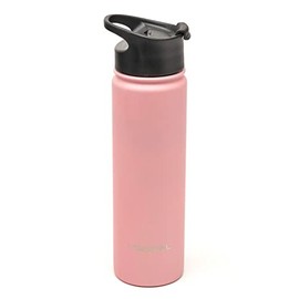 VESSEL VACUUM INSULATED STAINLESS STEEL HYDRATION FLASK BOTTLE By PREMIUS, Leak Proof Metal Sports Water Bottle Keeps Drink Hot & Cold - Perfect for Outdoor Sports, Camping (Matte Pink, 22 Ounces)