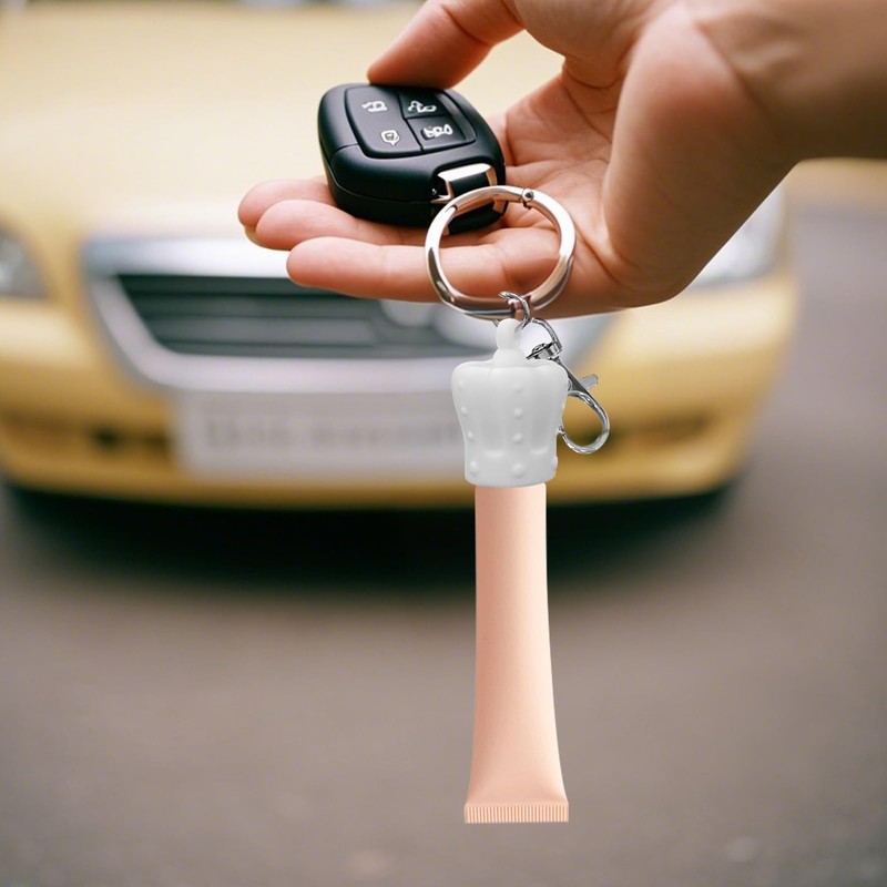 BRDXOOL 2 Pieces Lip Gloss Keychain Cap - Fit for