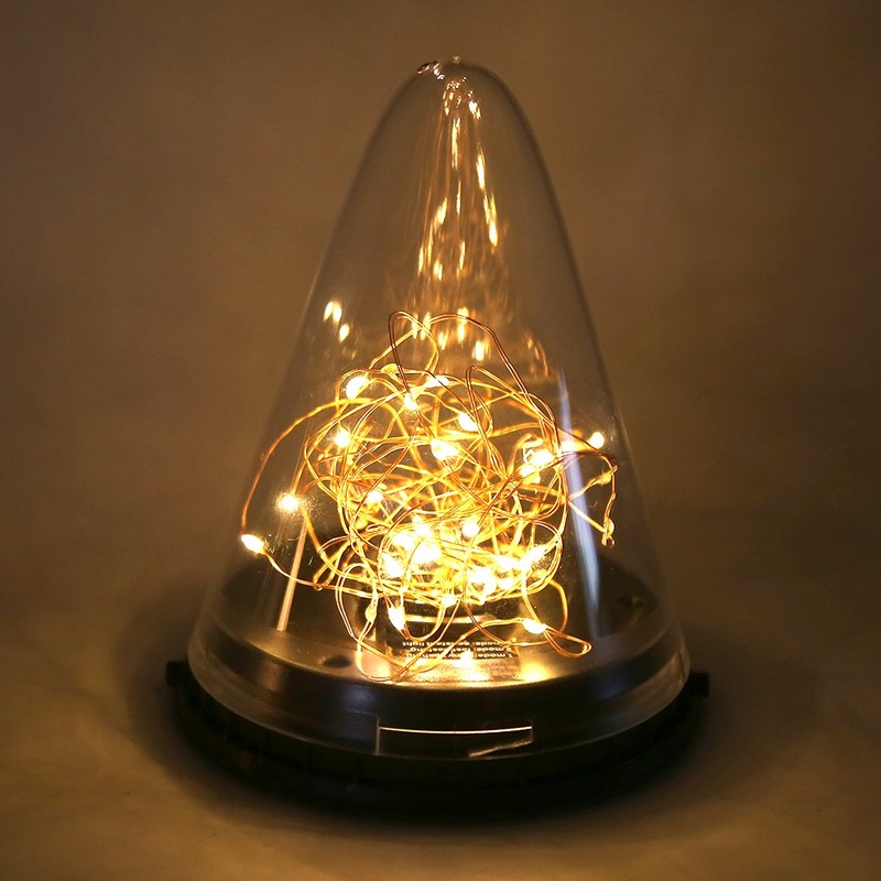 Waterproof Solar LED Lights Cone Shape Hanging Lamp Light for