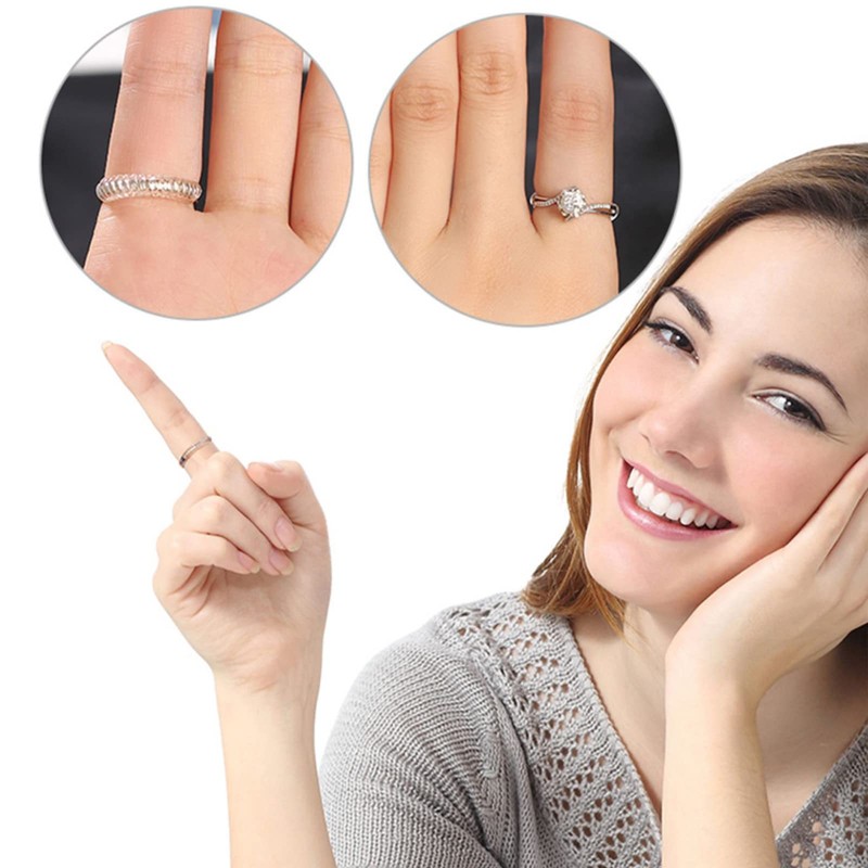 WUDQIJI 指輪 サイズ調整 指輪 サイズ調節 16本セット リングアジャスター リングストッパー リングサイズ調整用 指輪サイズ調節用