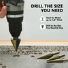 GMTOOLS Step Drill Bit Set - Black and Gold, 6