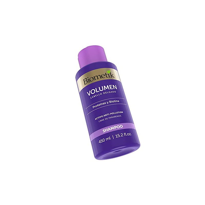 Biometik Volumen, Shampoo para Cabello Delgado, Mayor Volumen, Mejora el