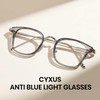 Cyxus 8235 Blue Light Cut Glasses, Non-Degree, UV Protection, Lightweight