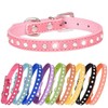 Serijoars Puppy Dog Collar with Crystal Diamond Colorful Bling Girl