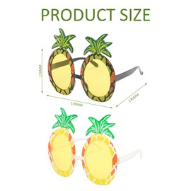 USHXVG 2 pieces of pineapple sunglasses, novelty glasses, Hawaiian accessories, interesting pineapple-shaped glasses, women's sunglasses.Costume modeling glasses, party decoration glasses