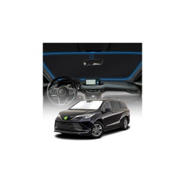 KUST Windshield Sun Shade for Toyota Sienna Mini Van Accessories 2021-2025 2026 Window Sunshade Sun Visor Protector Foldable Blocks UV Rays Keep Your Car Cooler