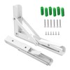 Hardbase Metal Folding Shelf Bracket, Shelf Support, L-Shaped, Wall Mounted,