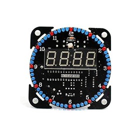 ONEHPDIY 4-Digit DIY LED Digital Clock Kit Soldering Project DIY Electronics Soldering Practice Kit with Light Control Temperature & Time Display for Adults Students
