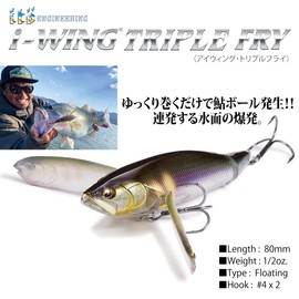 Megabass i-WING TRIPLE FRY Japanese Silver Lotus TF