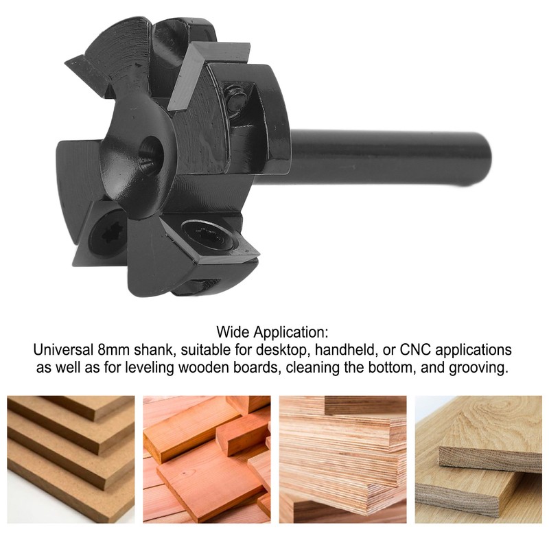 Surfacing Router Bit 4 Flute 8mm Shank 40mm Cutting Diameter