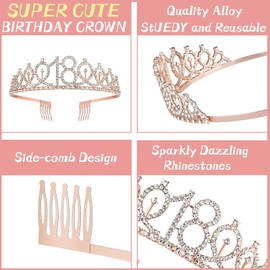 Decoration 18th Birthday Girl Crown - Crown Birthday Sash Gifts for 18th Birthday Girl Party Decorations
