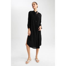DeFacto Damen Strandkleid Sommer - Bikini Strandtunika Beach Dress Badetunika