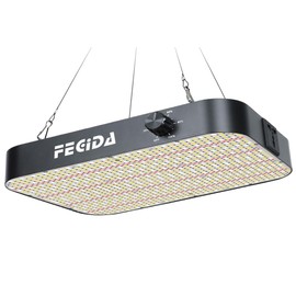 FECiDA Professional LED Grow Light Dimmable, 2025 Upgrade High Output 2x2 ft Grow Tent Light for All Growth Stages, 130 Watt Actual Power Full Spectrum Plant Growing Lamps, Quiet Built-in Fan