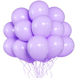 Yehnda Purple Balloons 100 Pcs 12 inch Purple Pastel Latex Helium For Birthday Wedding Party Decorations
