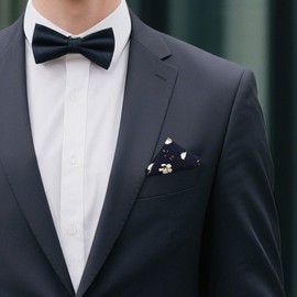 Gsyziux Floral Pocket Squares for Men Cotton Handkerchiefs 9.8x9.8 inch Suit Pocket Square for Weddings Formal Events (White-01)