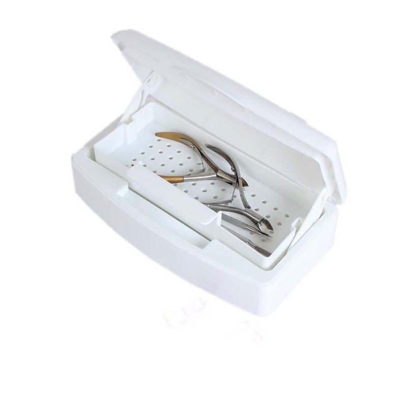 Pinkiou Nail Hair Tools Tray Sterilizer Manicure Disinfection Plastic Box