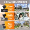 Dash Cam Front and Rear Inside 3 Cameras 1080P+720P+480p Car