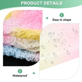 M METERXITY 20-Sheet Flower Wrapping Paper, Waterproof Floral Wrapping Pearlescent Paper for Bouquets/Gift Packaging [Gradient Pink Green]