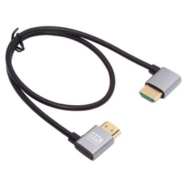 NFHK HDMI 2.1 Ultra Thin HDTV Cable 8K 4K Hyper Super Flexible Slim Cable Right Angled to Right Angled 90 Degree Type-A for Computer HDTV
