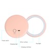 Compact Makeup Mirror with Light USB Rechargeable LED Round Portable