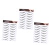FOMIYES 3sheets Natural Eyebrow Stencil Brow Tint Hair-like Stickers for