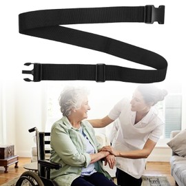 Doukesh Wheelchair Seat Belt for Wheelchair Wheelchair Belt Seat Belt Adjustable Safety Belt for Wheelchair Disabled Patients Elderly People Black 5 x 160 cm