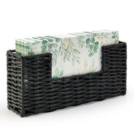 Vertical Black Paper Guest Towel Holder for Bathroom Napkin Holders Disposable Hand Towel Stand Modern Napkin Holders Tray for Kitchen Table Face Guest Towels Napkins Dispenser Bathroom Tissue Holder