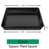 Tectsia Square Plant Saucer 12 Inch 5 Pack, 8 10