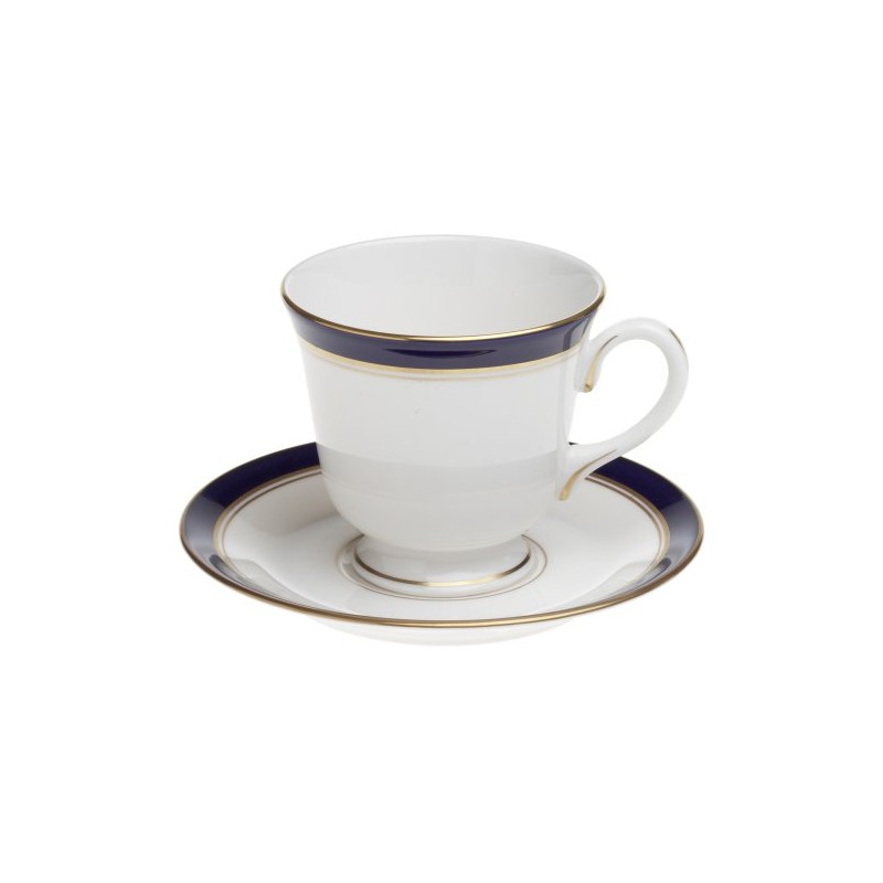 Royal Worcester Howard Cobalt Teacup 8 Ounce And Saucer 5-3/4