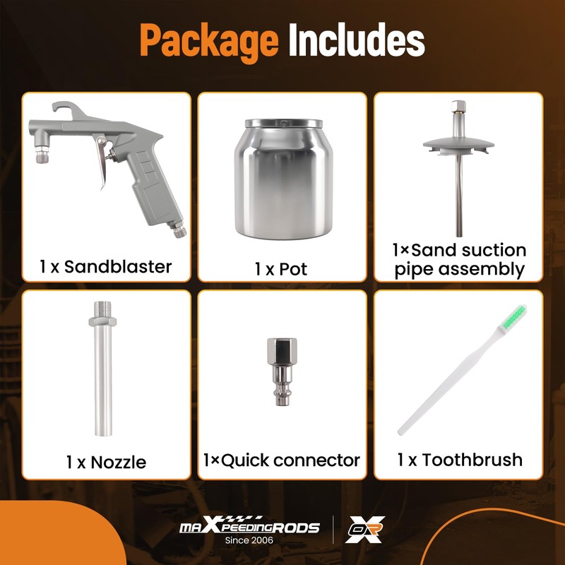 maXpeedingrods Sand Blaster, Portable Sandblaster Handheld Sandblasting Air Sand Blasting