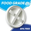 Consolidated Plastics White Food Grade Gamma Seal Lids for 2