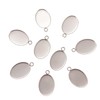 Airssory 100 Pcs 25x18mm Pendant Cabochon Settings Edge Bezel Cups