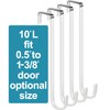 Mars-Rock Over The Door Metal Hooks with Plastic Coating 10"