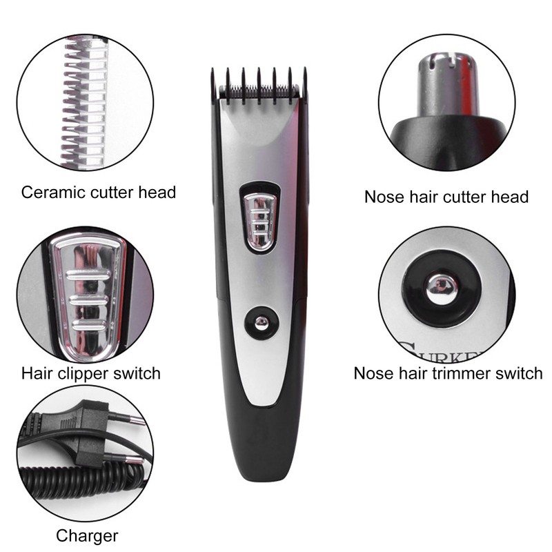 2 in 1 MultiFunctional Electric Hair Clipper Cutter Nose Hair
