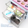 LNQ LUNIQI Small Plastic Storage Drawer with Bunny Handle Makeup