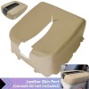 XUKEY Car Armrest Cover Pad Center Console Leather Beige For